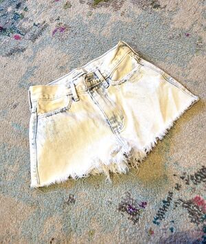 Abercrombie Kids Acid Washed Denim  Cut Off Shorts Size 12